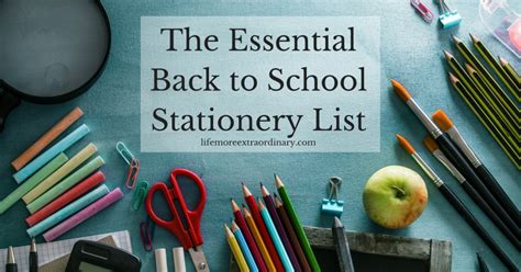 The Essential Back to School Stationery List