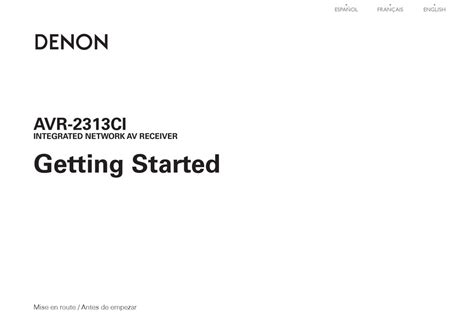 DENON AVR-2313CI GETTING STARTED MANUAL Pdf Download | ManualsLib