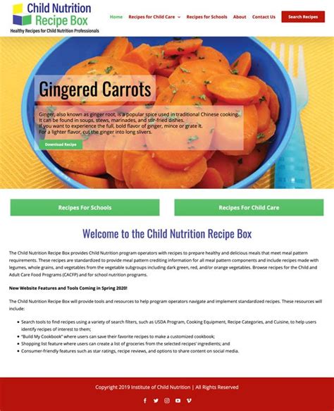 Team Nutrition’s USDA Standardized Recipes have moved to the Institute of Child Nutrition’s ...