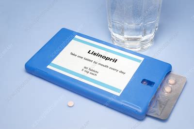 Lisinopril high blood pressure tablets - Stock Image - F035/8398 ...