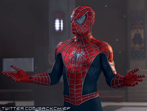 The Raimi suit, great edit. : r/SpidermanPS4