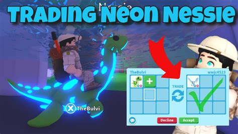 TRADING NEON NESSIE in ADOPT ME! | ROBLOX - YouTube