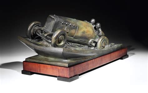 Blitzen Benz, Bronze Sculpture by Bedřich Stefan, 1922 | Classic Driver Market