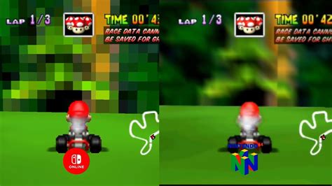 Comparison: Mario Kart 64 - Real Nintendo 64 VS. Nintendo Switch Online ...