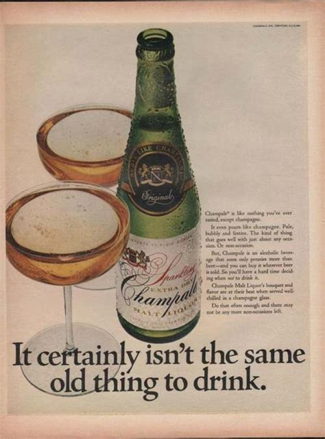 champale drink | Sparkling Extra Dry Champale Malt Liquor A (1969 ...