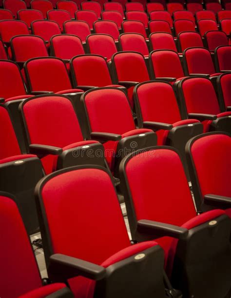 Red Theater Seats in Rows at a Movie Theater or Playhouse Stock Image - Image of performance ...