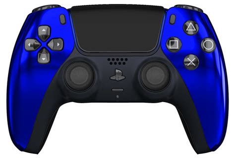 TCP Chrome Blue PS5 Controller with Black Buttons and Back Shell - The ...