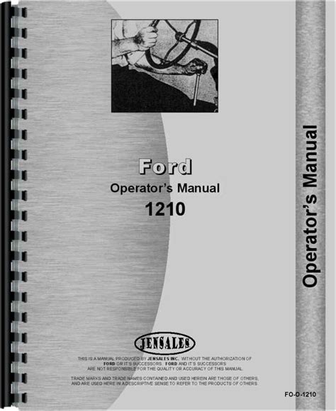 Ford 1210 Tractor Operators Manual