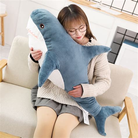 Giant Shark Plush Toy Soft Stuffed Speelgoed Animal Reading Pillow