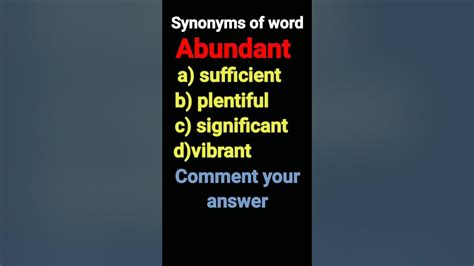 🤔Synonym o🎉 f 🤔 abundant 🎉 is 🤔.... #synonyms 🎉#ssc 🤔#english 🎉#123go # ...