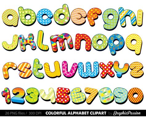 Colorful Alphabet clipart Color alphabet Digital alphabet | Etsy ...