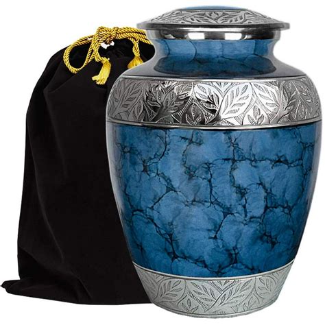 Majestic Extra Large Dark Blue Adult Urns For Cremation Ashes In Home ...