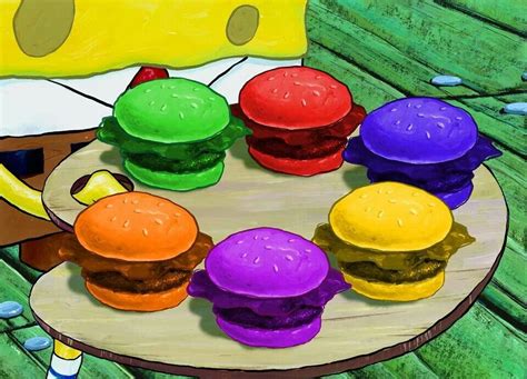 Ms. Scatterbrain - crabby patties | Spongebob, Spongebob party, Spongebob painting