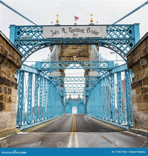 John a Roebling Bridge in Cincinnati Stock Image - Image of transportation, gray: 179837503