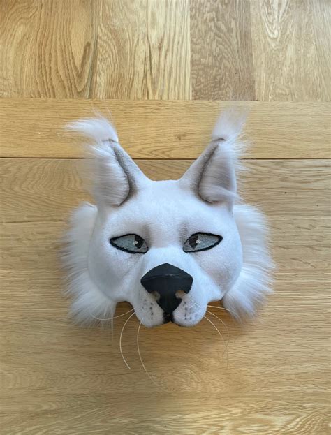 Therian Wolf Mask Quadrobics Mask White Shepherd Dog Mask - Etsy