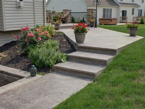 Stamped concrete steps Concrete Steps, Stamped Concrete, Grill Station ...