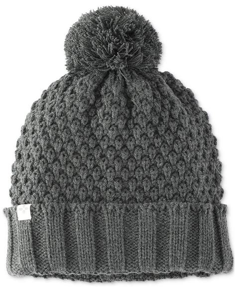 Sun + Stone Men's Textured-Knit Cuffed Pom-Pom Beanies, Created for Macy's - Macy's