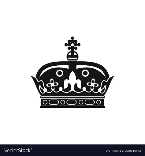 A royal crown icon simple style Royalty Free Vector Image