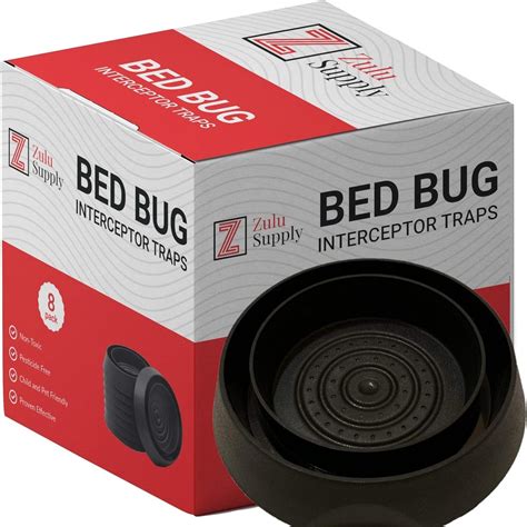 Amazon.com : Zulu Supply Bed Bug Interceptors, Black, Traps, 8 Pack ...