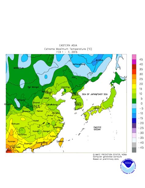 Climate Map Of East Asia | Cities And Towns Map