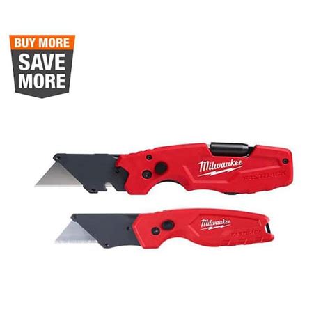 Milwaukee FASTBACK 6-in-1 Folding Utility Knives and FASTBACK Compact ...