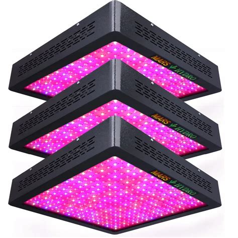 3PCS MarsII 1600 LED Full Spectrum Grow Light Panel Veg Flower Full Spectrum IR For Plant ...