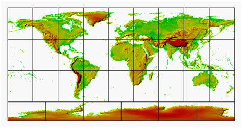 Maps: World Map Elevation