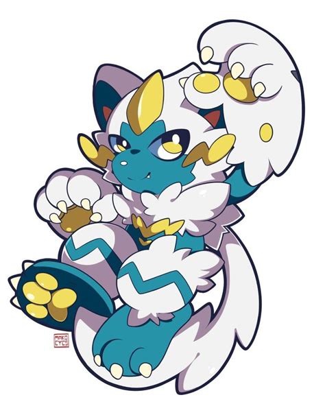 Shiny Zeraora by @mako__eyes | Pokemon, Criaturas, Desenhos