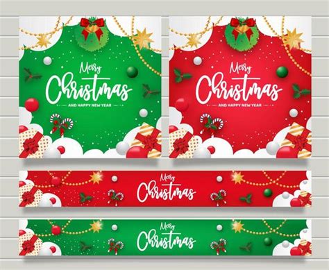 Christmas Banner Vector Design - Download Free Vectors, Clipart ...