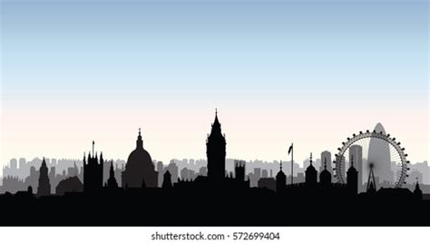 London City Buildings Silhouette English Urban Stock Vector (Royalty ...