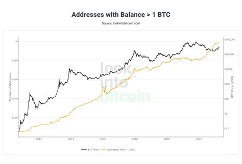 Bitcoin adoption skyrockets: Nearly a million addresses now hold 1+ BTC