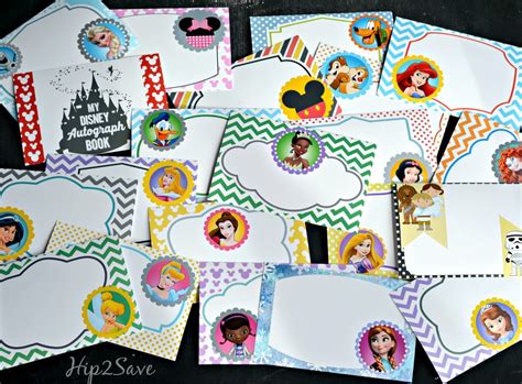 Free Printable Disney Character Autograph Pages (Perfect for Upcoming ...