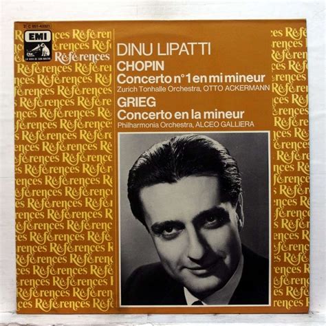 Chopin : concerto no.1 in e minor / grieg : concerto in a minor by Dinu Lipatti, LP with ...