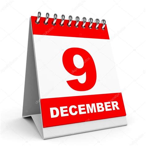 Calendar. 9 December. — Stock Photo © iCreative3D #60210083