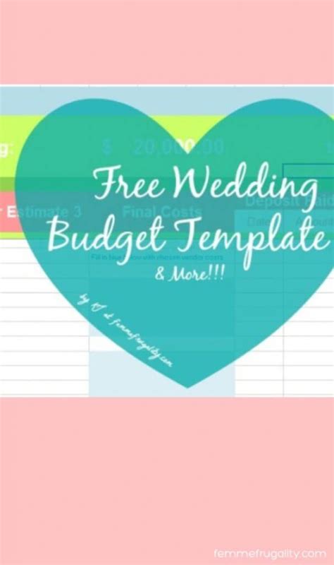 Free Wedding Budget Template | Wedding budget template, Free wedding ...