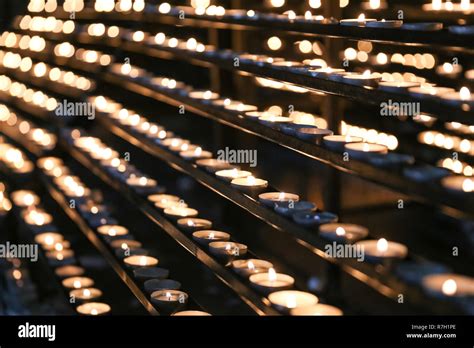 Prayer Candle in a Roman Catholic Church Stock Photo - Alamy