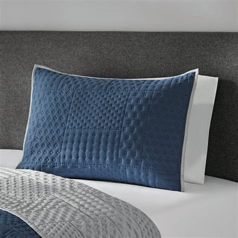 Mainstays Quilt & Shams Traditional Navy Solid Pillow Sham - Walmart ...