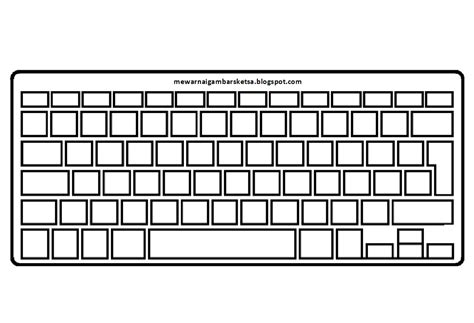 Gambar Mewarnai Gambar Sketsa Keyboard Komputer 1 di Rebanas - Rebanas