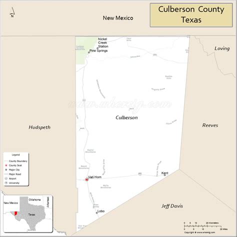 Culberson County Map, Texas - Where is Located, Cities, Population ...