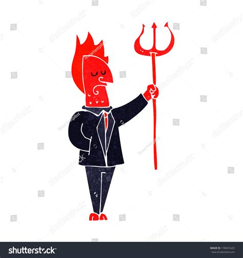 Cartoon Devil Pitchfork Stock Vector (Royalty Free) 178431623 ...