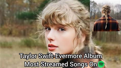 Taylor Swift-Evermore Album Most Streamed Songs On Spotify - YouTube