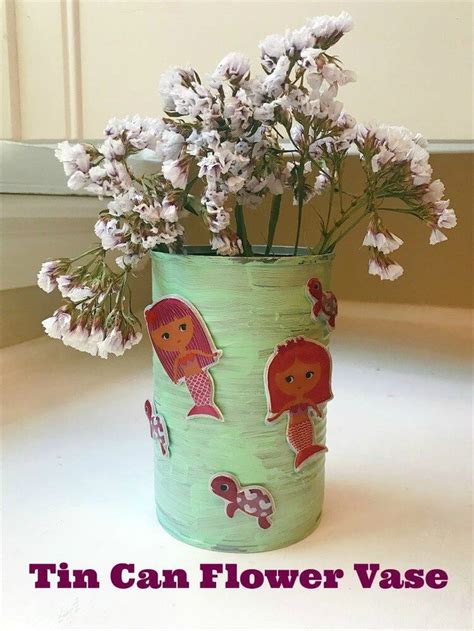 DIY flower vase out of a tin can | Flower vase diy, Tin can flowers ...