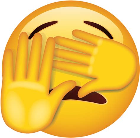 Facepalm_ Emoji_ Annoyance.png | PNGpix.com