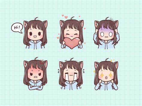 Cute chibi emotes Cute chibi emotes Collection of adorable chibi emotes