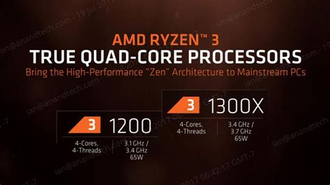 The AMD Ryzen 3 1300X and Ryzen 3 1200 CPU Review: Zen on a Budget