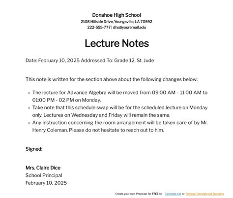 Lecture Notes Template in Word, Google Docs, Pages - Download ...