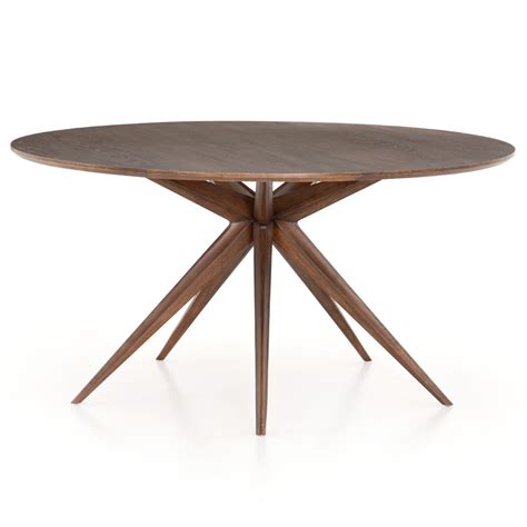 Hewitt Star Base Mid Century Modern Round Dining Table 59" | Zin Home