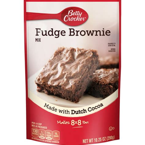 Betty Crocker Fudge Brownie Mix, 10.25 oz - Walmart.com - Walmart.com