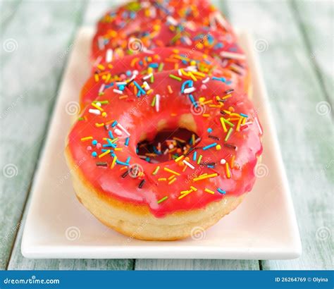 Donuts with icing stock image. Image of desserts, american - 26264769