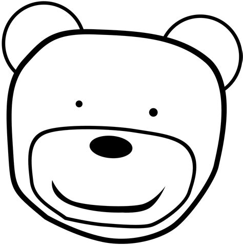 brown bear head clipart black and white 20 free Cliparts | Download images on Clipground 2024